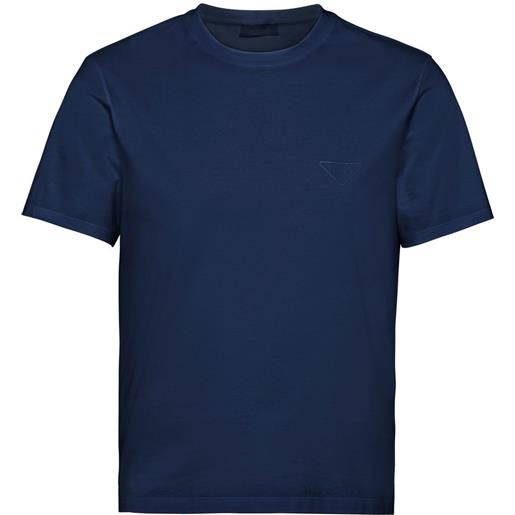 Prada t-shirt con ricamo - blu