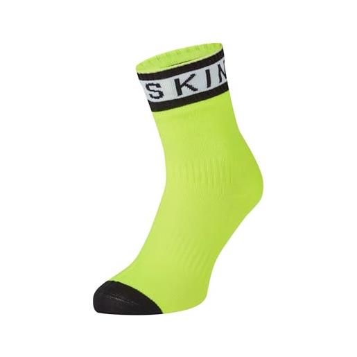 Seal Skinz sealskinz waterproof warm weather ankle length sock with hydrostop calzini, blu navy/grigio/rosso, m unisex-adulto