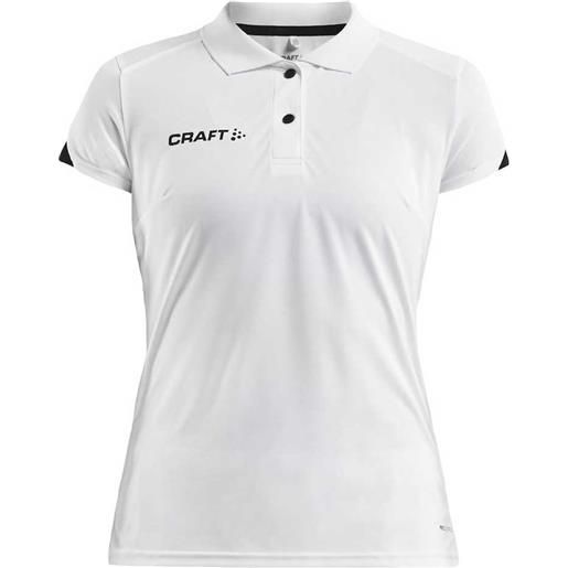 Craft pro control impact short sleeve polo shirt bianco xs donna