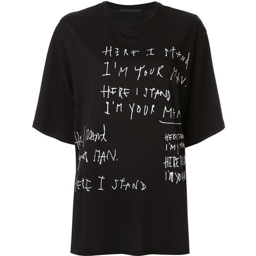 Haider Ackermann t-shirt oversize con stampa - nero