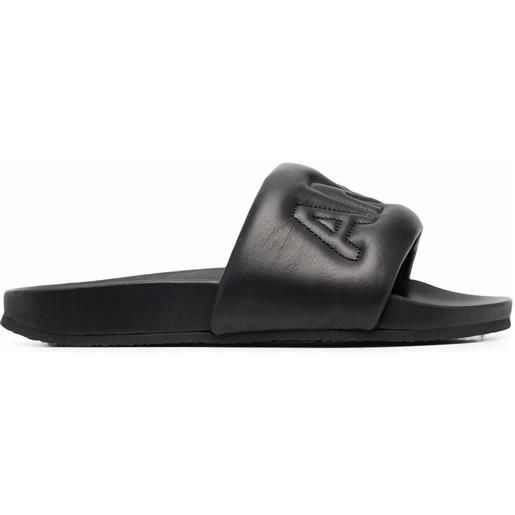 AMBUSH sandali slides con logo - nero