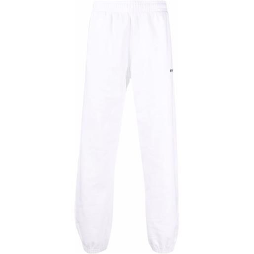 Off-White pantaloni sportivi helvetica con stampa - bianco