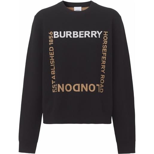 Burberry maglione con logo - nero