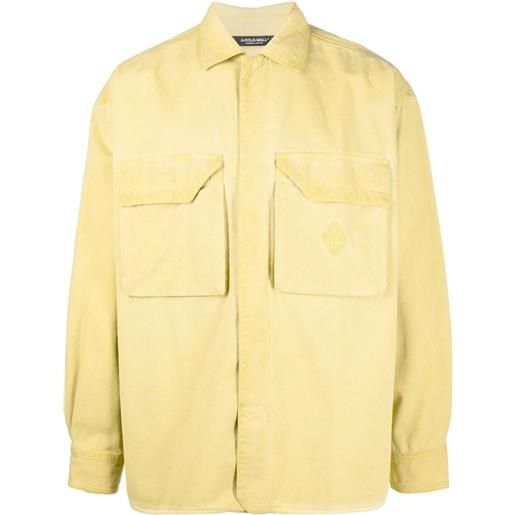 A-COLD-WALL* giacca-camicia con ricamo - giallo