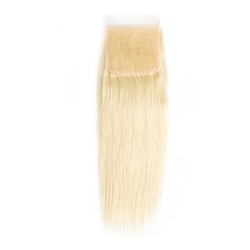 Mila Hair mila 613# biondi capelli umani 100% remy lace closure chiusure lisci brazilian human hair closure (4×4) 18/45cm