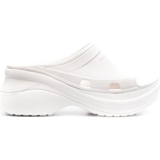 Balenciaga sandali slides Balenciaga x crocs™ - bianco