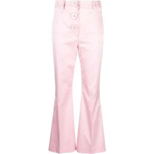 Moschino pantaloni sartoriali svasati - rosa