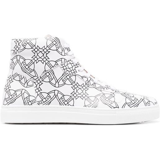 Vivienne Westwood sneakers alte con stampa - bianco