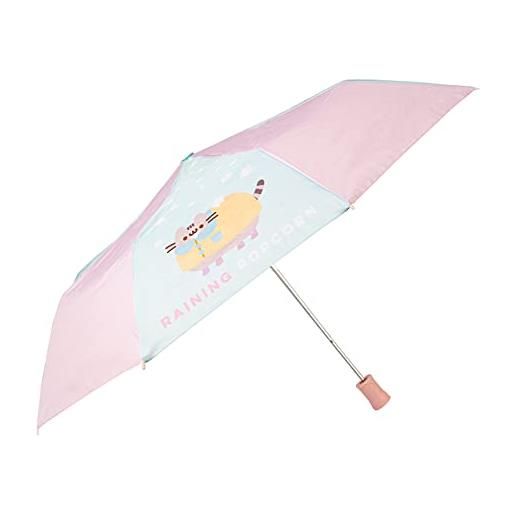 Grupo Erik: ombrello pieghevole di pusheen, ombrello tascabile per bambini e adulti, impermeabile, da usare come ombrello rosa, ombrello pusheen, ombrello bambini o ombrello tascabile