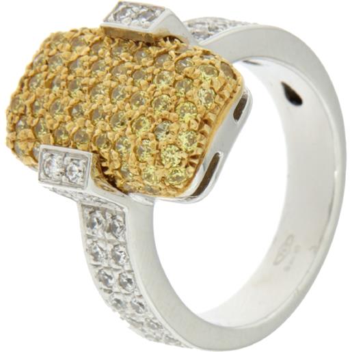Gioielleria Lucchese Oro anello donna oro giallo bianco gl100443