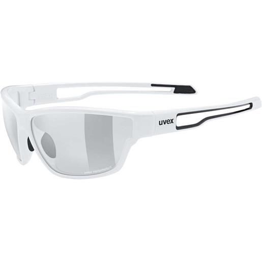 Uvex sportstyle 806 v photochromic sunglasses bianco variomatic smoke/cat1-3