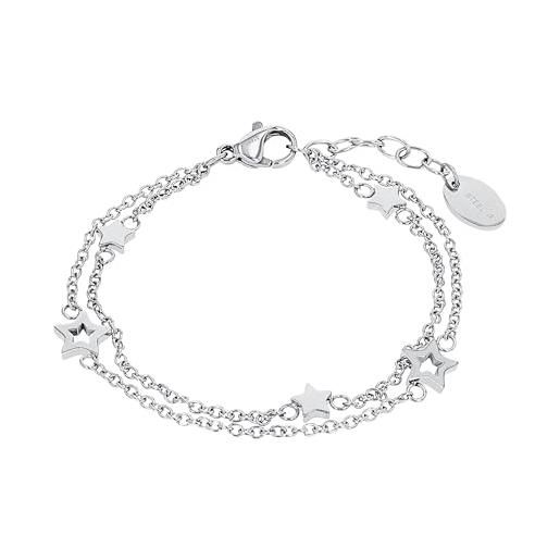 s.Oliver bracciale gioielli da braccio, 14+2 cm, argento, stella, viene fornito in una confezione regalo di gioielli, 2027453