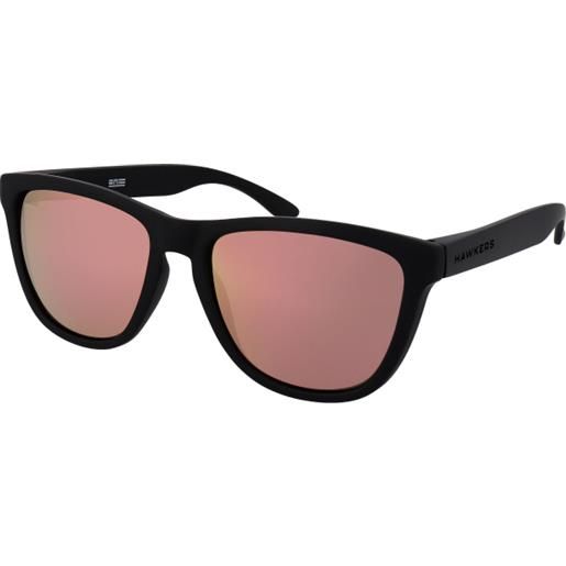 Hawkers carbon black rose gold one | occhiali da sole graduati o non graduati | unisex | plastica | quadrati | nero | adrialenti