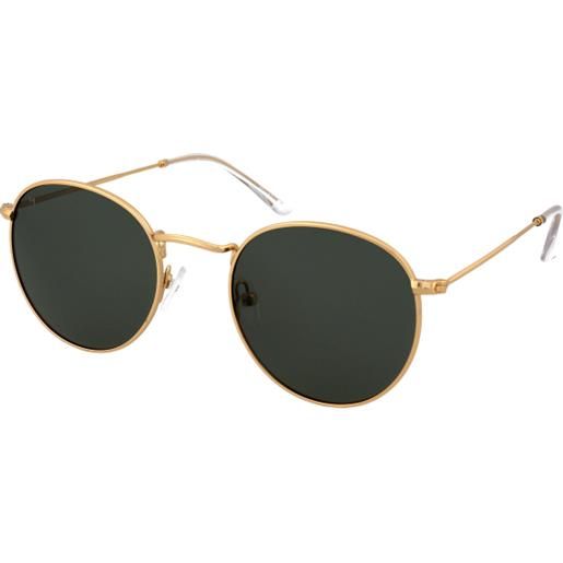 Meller yster gold olive | occhiali da sole graduati o non graduati | unisex | metallo | tondi | oro | adrialenti