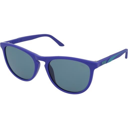 Puma snappy 2 pu0345s 002 | occhiali da sole sportivi | unisex | plastica | tondi | blu | adrialenti
