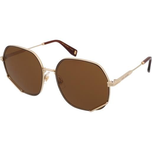 Marc Jacobs mj 1049/s 01q/70 | occhiali da sole graduati o non graduati | prova online | metallo | oversize, quadrati | oro | adrialenti