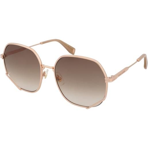 Marc Jacobs mj 1049/s ddb/ha | occhiali da sole graduati o non graduati | prova online | metallo | oversize, quadrati | oro rosa | adrialenti