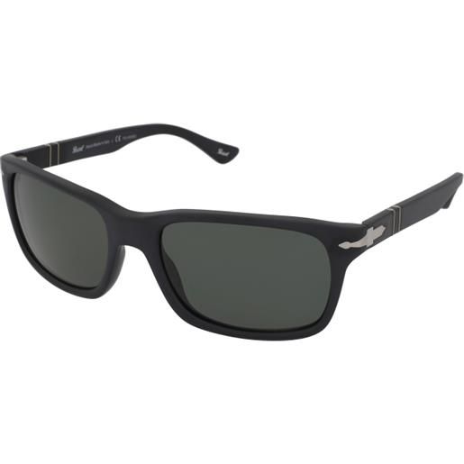 Persol po3048s 900058 | occhiali da sole graduati o non graduati | prova online | unisex | plastica | quadrati | nero | adrialenti