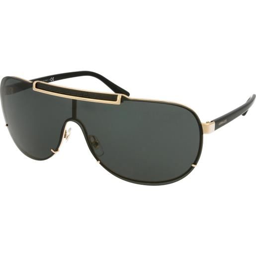 Versace ve2140 100287 | occhiali da sole graduati o non graduati | prova online | unisex | metallo | mascherina | oro, nero | adrialenti