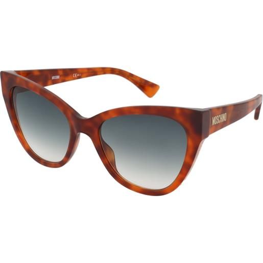 Moschino mos056/s xdp/9k | occhiali da sole graduati o non graduati | plastica | cat eye | havana, marrone | adrialenti