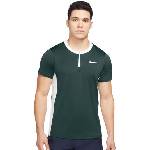 Nike court dri fit advantage short sleeve polo verde xl uomo