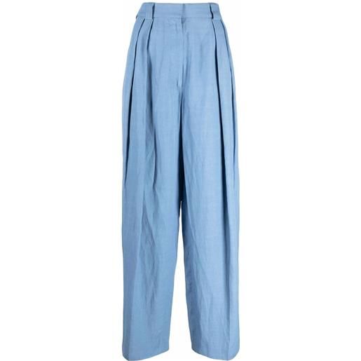 Stella McCartney pantaloni sartoriali a vita alta - blu