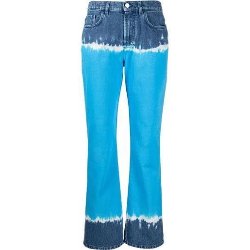 Alberta Ferretti jeans svasati con fantasia tie-dye - blu