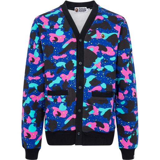 A BATHING APE® cardigan con stampa camouflage - viola