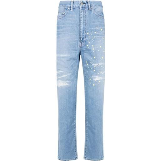 A BATHING APE® jeans dritti x kid cudi - blu