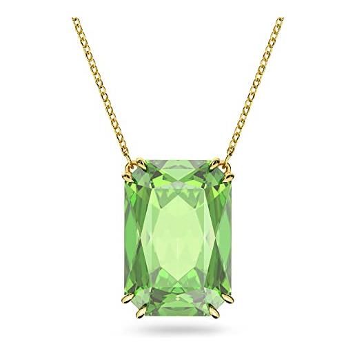 Swarovski - pendente Swarovski millenia, verde, placcato color oro nessun tipo di metallo cristallo millenia unisex, verde, one size - 5619491