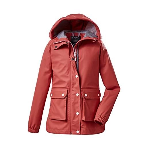 Killtec girl's giacca/giacca da esterno con cappuccio, impermeabile - kos 68 grls jckt, coral, 176, 37969-000