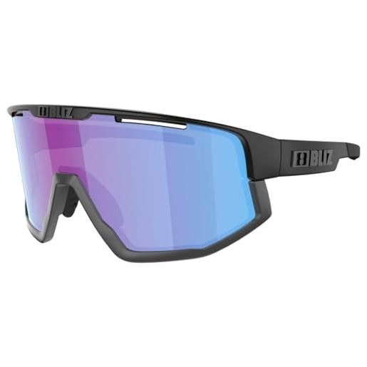 Bliz occhiali sportivi fusion nordic light, matt black/violet blue