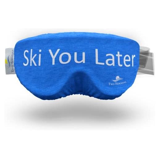 Two Horizons rivestimento protettivo per occhiali da sci, protegge dai graffi, panno per la pulizia degli occhiali in microfibra, stile con smile | custodia protettiva per occhiali da sci | copertura