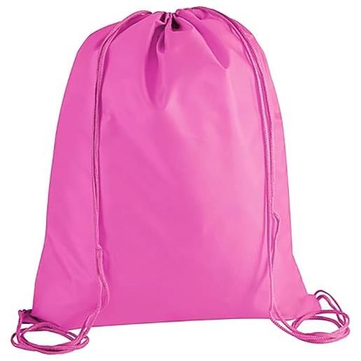 CLOTHING sacca zaino sportivo impermeabile borsa zainetto in nylon con angoli rinforzati per scuola scarpe piscina palestra sport adulto bambino lyon team wgf (rosso neutro)
