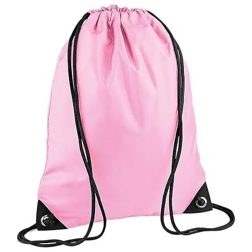 CLOTHING sacca zaino sportivo impermeabile borsa zainetto nylon con angoli rinforzati per scuola palestra piscina sport e tempo libero bambino adulto (giallo neutro)