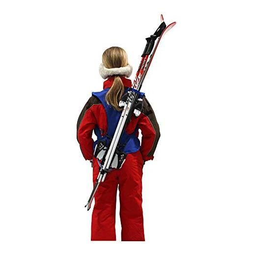 Wantalis - zaino porta-sci skiback per bambino, rosso (rosso), s