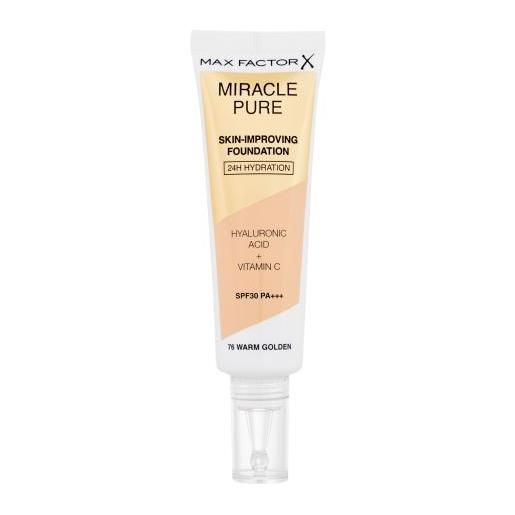 Max Factor miracle pure skin-improving foundation spf30 fondotinta idratante nutriente 30 ml tonalità 76 warm golden