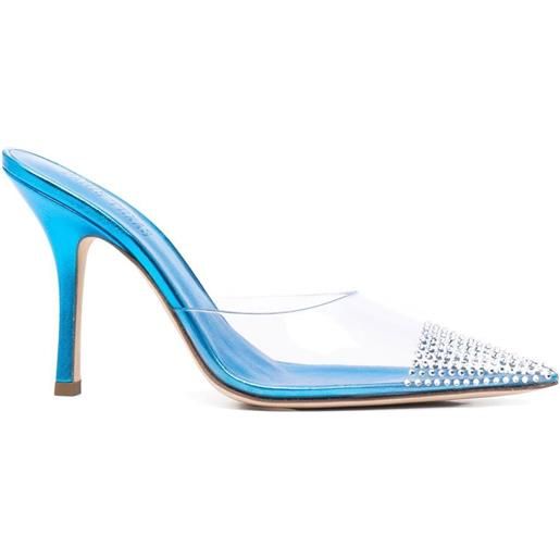 Paris Texas sandali con cristalli semi trasparenti - blu