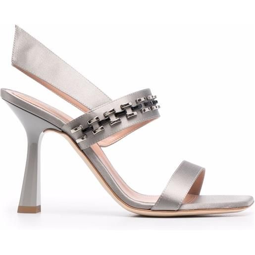 Alberta Ferretti sandali con catena - grigio