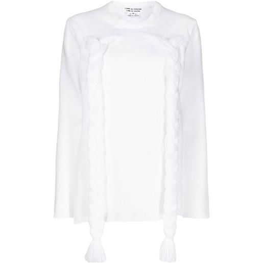 Comme Des Garçons Comme Des Garçons maglione con dettaglio intrecciato - bianco