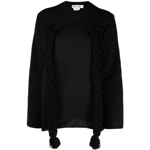 Comme Des Garçons Comme Des Garçons maglione con dettaglio intrecciato - nero