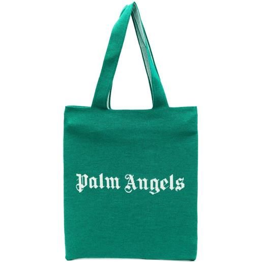 Palm Angels borsa tote con stampa - verde