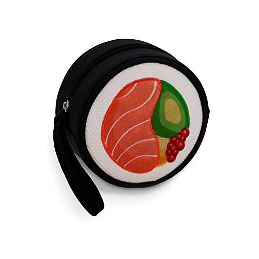Oh My Pop! maki-portamonete sushi, nero, 9 x 9 cm