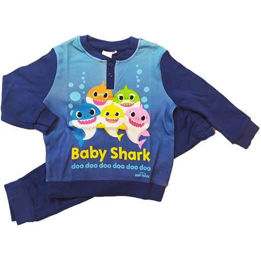 Pigiama 2pz bambino baby shark blu