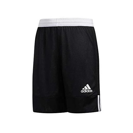 Adidas 3g spee rev shr, pantaloncini sportivi unisex bambini, black/white, 1314y