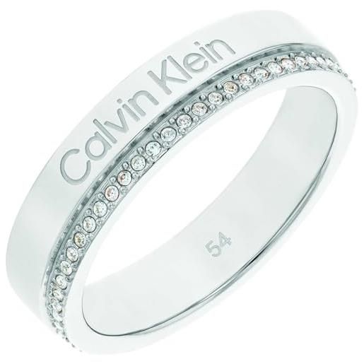 Calvin Klein anello da donna collezione minimal linear con cristalli - 35000200d