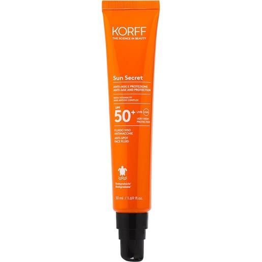 Korff sun secret fluido viso antimacchie spf 50+ 50 ml