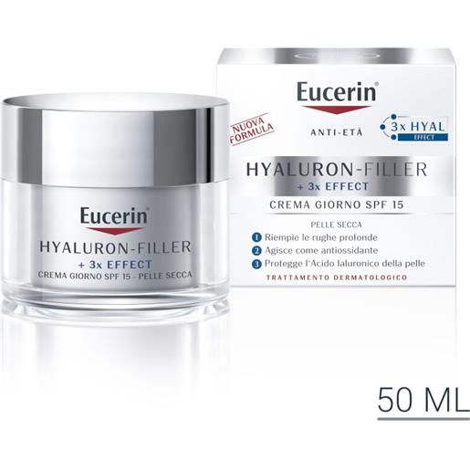 Eucerin hyaluron-filler giorno spf15 per pelle secca antietà 50ml