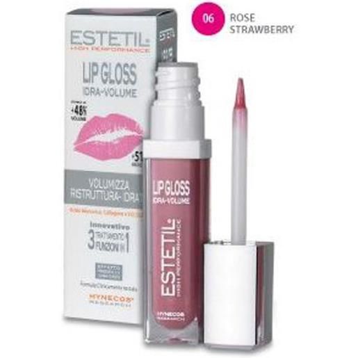 Estetil lip gloss idra-volume 3in1 colore 06 rose strawberry