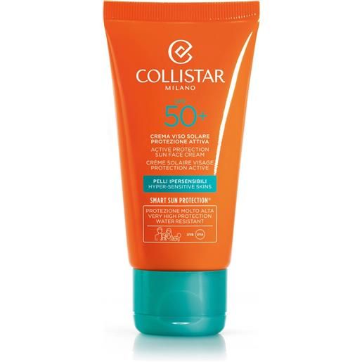 Collistar crema viso solare protezione attiva spf50+ pelli ipersensibili 50ml